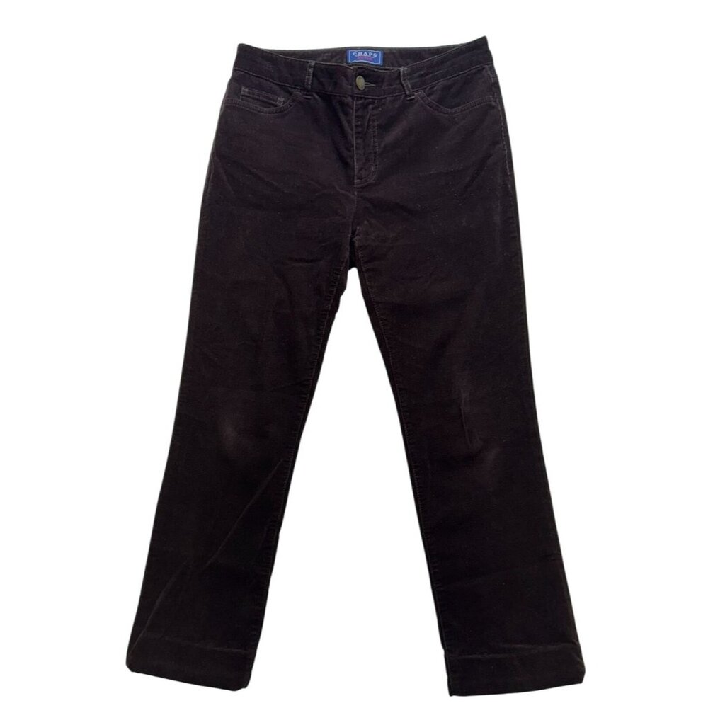 Chaps Womens Corduroy Pants Size 4 Dark Brown